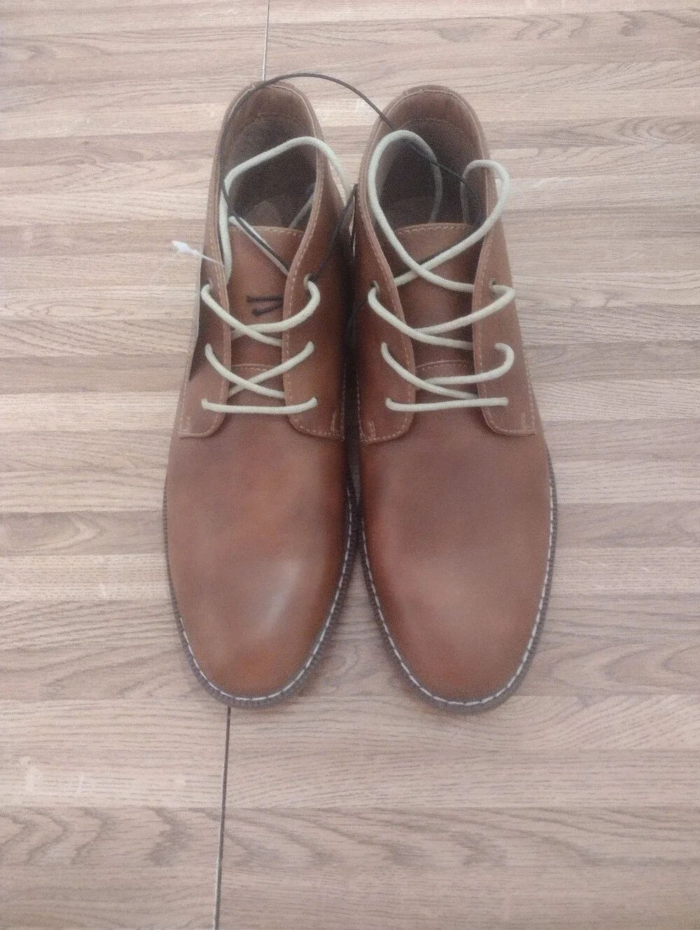 Men's Size 10 J. Ferrar Memory Foam Cognac Gilbert Chukka Boots